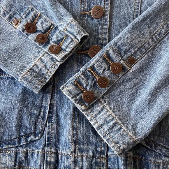 Vintage Bill Blass Blue Denim Button Front Jacket Size Large - Picture 4 of 9
